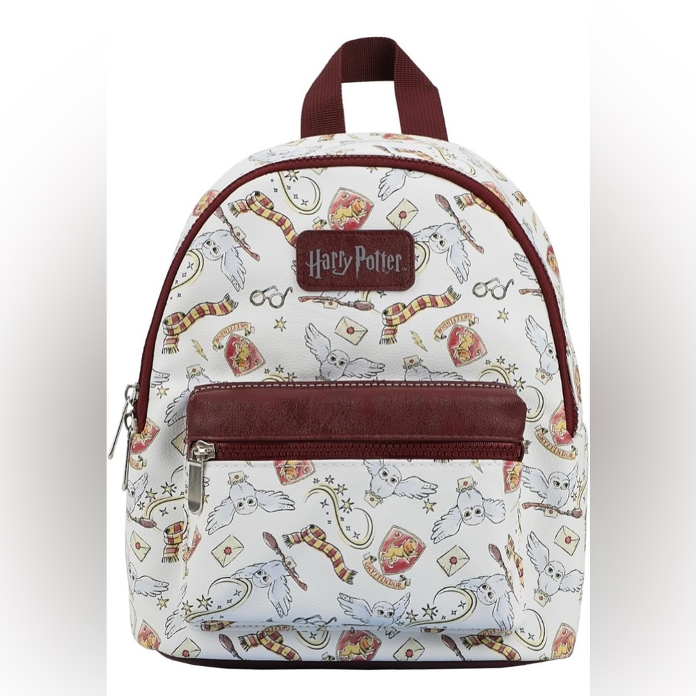 Harry Potter Allover Print Hogwarts Icons 11" Mini Backpack Bioworld NWT​